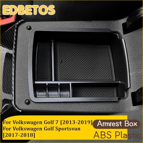 Car Central Armrest Box Car Center Console Armrest Box Glove Box Secondary Storage For Volkswagen VW Golf 7 Golf Mk7 VII