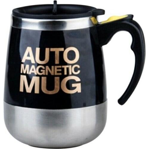 Coffee mug Stainless Steel Magnetic Self Stirring Automatic Cover Milk Mixing Mugs Electric Lazy Smart shaker Coffee Cup 400ML