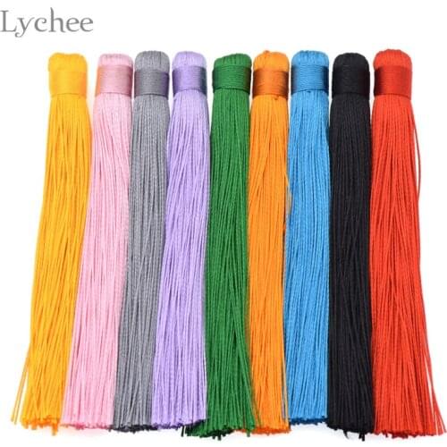 Lychee 4pcs Polyester Tassel Fringe Tassels Chinese Knot DIY Tassel Handmade Craft Sewing Accessories
