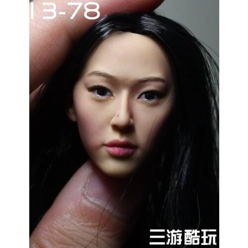 1/6 scale female head shape for 12" action figure doll accessories doll head carved not include the body and clothes 13-78