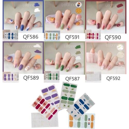 Cartoon nail stickers nail art full stickers frosted nail stickers Inscriptions Nail Art Decoration Water Valentines Manicure