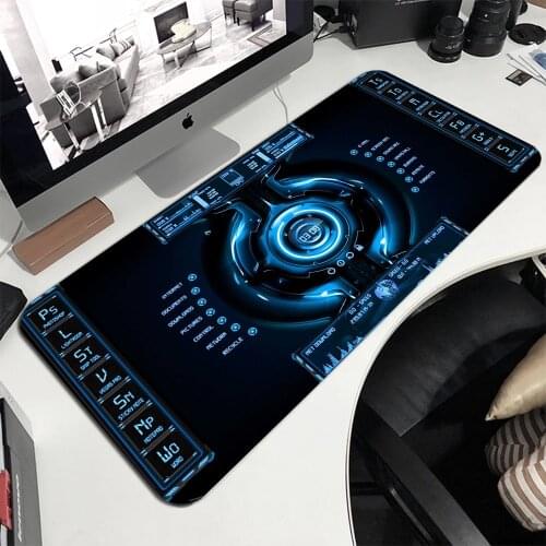 MRGLZY Able Mat Mouse Pads Keyboard Rest Mousepad Computer Mat Gaming Accessories Iron Man Jarvis Desk Mats Large Mouse Pad