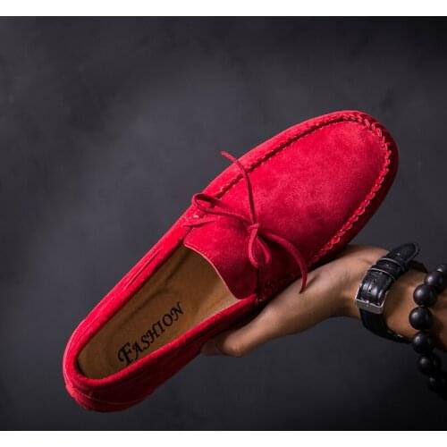 New Classic Suede Shoes Men Leather Casual Shoes Brand Loafer For Male Gentlemen Walking Flats Man Comfort Fashion Mens Loafers