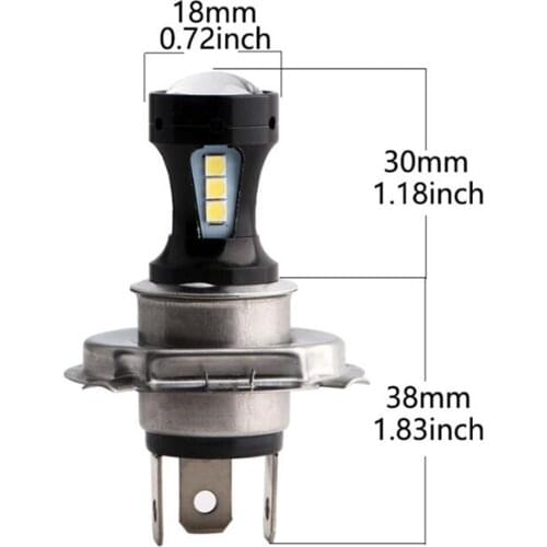 Pair H4 18W 950LM 6000K LED Fog Driving Light Bulbs Lamps Conversion Kit