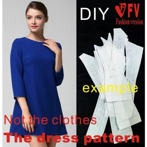 Dresses Sewing Pattern Template Cutting drawing Clothing DIY ((Not selling clothes)) BLQ- 177