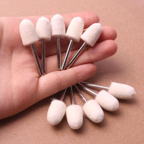 12Pcs/Lot Wool Felt Polishing Buffing Wheels Grinding Pad Shank for Dremel Drill Grinding Wheel Rotary 4*3mm