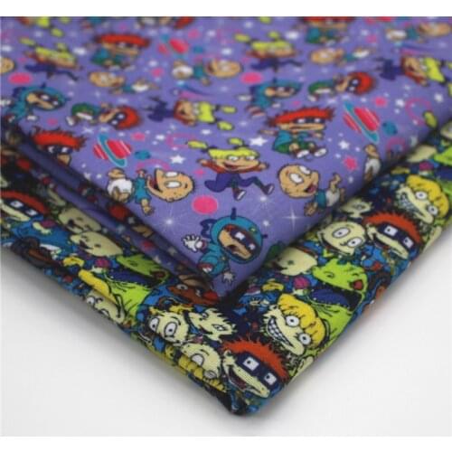 Half yard 45*140cm cartoon print polyester cotton patchwork mask fabric for Sewing Dress Cloth Making 841