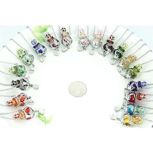 Romantic Fashion Essential oils bottle Pendant Alloy Glass Perfumes Diffuse Necklace Women Jewelry