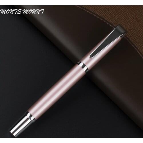 School pen High Quality Pink And Silver clip Roller Ball Pen Business & School Supplies Hot Gel pen