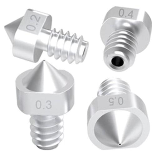 Hardened Steel e3d Nozzles 1.75MM M6 0.2 0.3 0.5 0.4MM upgrade for Carbon fiber filament E3D V5 V6 Titan Aero Prusa HOTEND parts