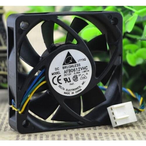 SSEA New CPU cooling fan for Delta AFB0612VHC PWM double ball bearing 60x60x15mm 12V 0.36A 4-pin