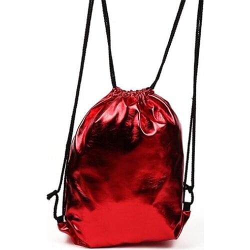 Drawstring Bag With Pu Leather Strap Pocket To Hold Drawstring Gift Sports Bag Small Mini Travel Bags