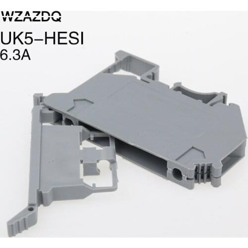 UK5-HESI pure copper guide type UK5RD insurance terminal line 4MM square grey fuse wire terminal block