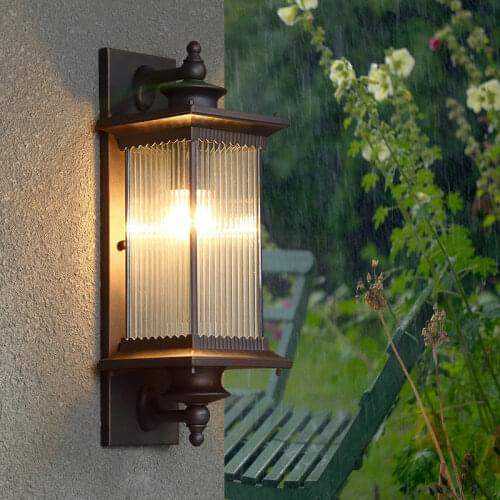 New Chinese style outdoor wall lamp outdoor waterproof community Gate Villa wall lamp balcony exterior wall courtyard lamp