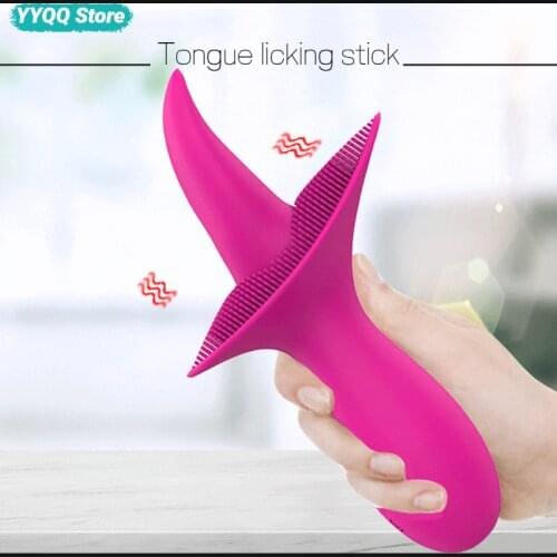 Vibrator Clitoris Stimulation Tongue Licking Stick Female Toy Clitoris Sucker Massager Female Masturbator Sex Games for Couples