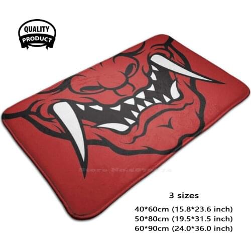 Japanese Demon - Oni 3D Soft Non-Slip Mat Rug Carpet Foot Pad Oni Japan Demon Kabuto Japanese Japanese Devil Japanese Demon
