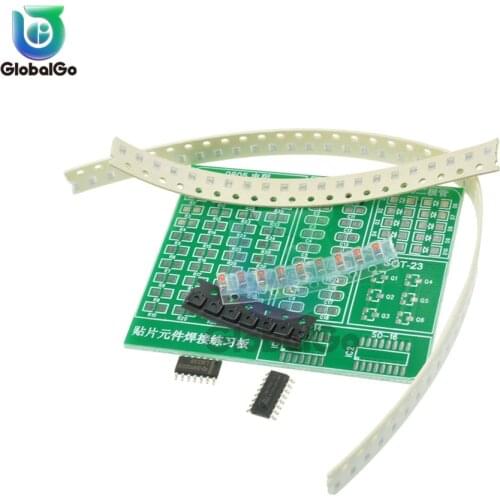 1kit SMT SMD Component Welding Practice Board Soldering DIY Kit Resitor Diode Transistor By start Learning Electronic