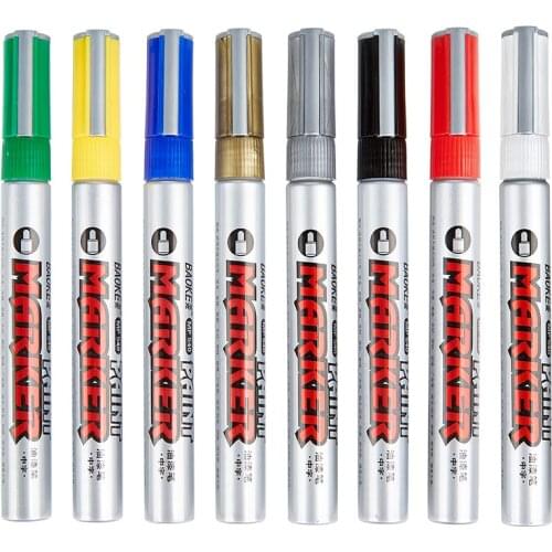 12 Pcs A Box of Baoke MP540 Paint Pen DIY Photo Album Black Cardboard Graffiti Pen Hardware Glass Car Touch-up Pen