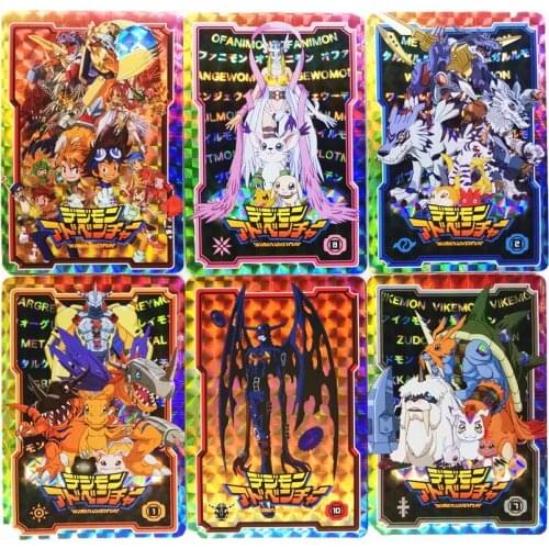 15pcs/set Digimon Digital Monster Mega Evolution No Original Toys Hobbies Hobby Collectibles Game Collection Anime Cards