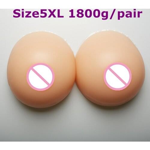 1800g/pair Transsexuals Silicone Artificial Breast Fake Breast Boobs Crossdresser Shemale Real Silicone Breast Forms