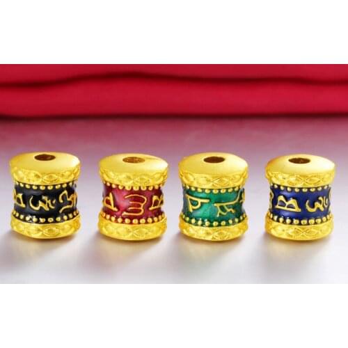 2pcs Vietnam Shakin Never Fade Colorful Scripture 8mm Round Loose Beads Charms Jewelry Making DIY Bracelet Necklace Accessories