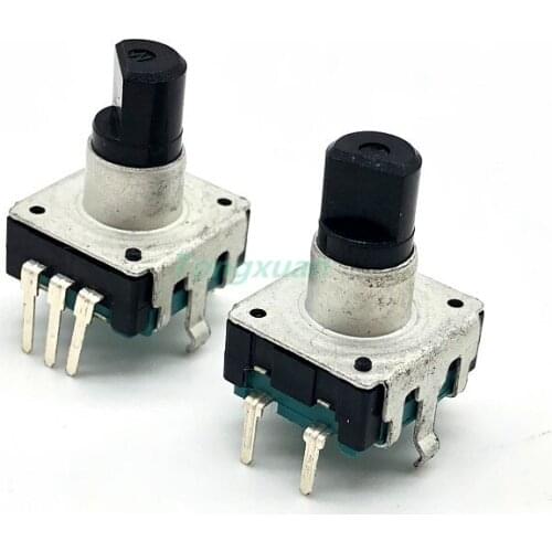5pcs 360 Degree Rotary Encoder EC12 RE12 Audio Encoder Coding 5Pin 24 Position With Push Button Switch Handle 12MM