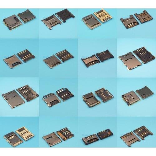 80pcs 16models SIM Card Holder Adapters Socket Slot Connector For Samsung Galaxy J5 I9100 I9300 I939D P1000 etc