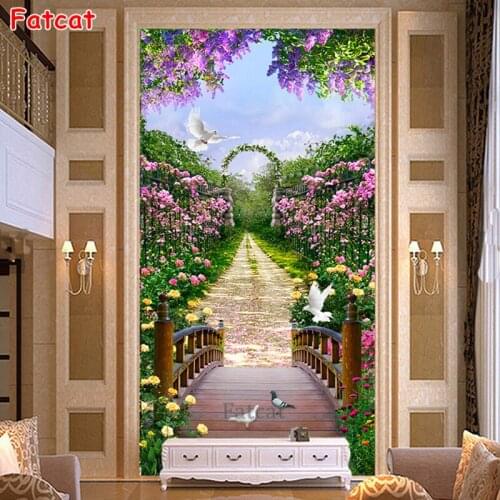 DIY 5D Landscape painting Embroidery,Round Diamond Full rhinestone Diamond painting cross stitch,needlework PP2089