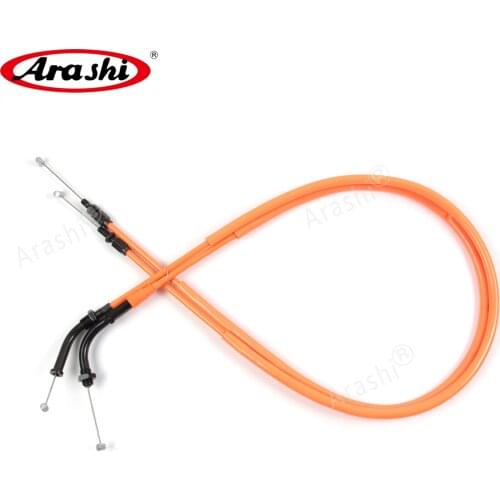 Arashi Motorcycle Accelerator Throttle Cables Stainless Lines for HONDA CB1300 2003 2004 2005 2006 2007 - 2016 CB 1300 1 Pair