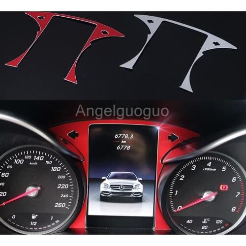 Car Driving computer screen computer panel dashboard Trim frame sticker For Mercedes Benz 2015-2017 W205 C class GLC class