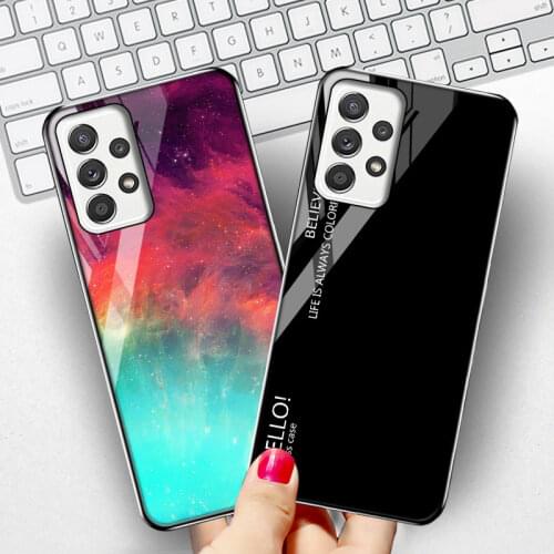Funda For Samsung A51 Case For Samsung Galaxy A32 A52 A31 A71 A72 A11 A12 A21S A02S A41 A42 A50S A30 A20 Tempered Glass Cover