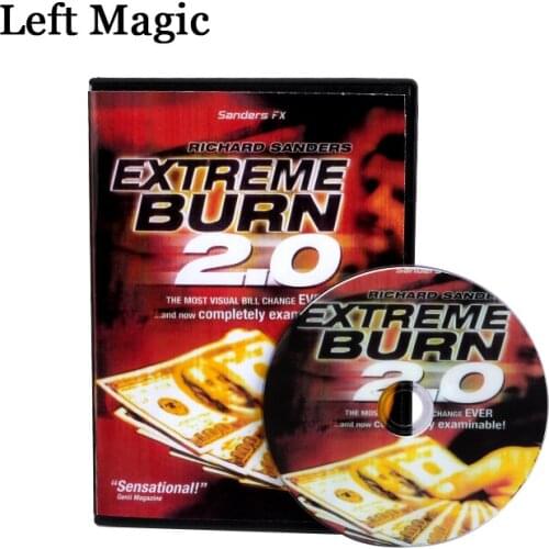 Extreme Burn 2.0 (Gimmicks+DVD) Money Magic Tricks Magic Comedy Close Up Stage Magic Props Illusions Mentalism