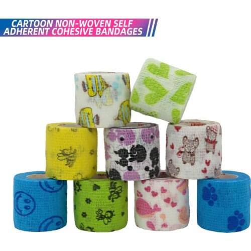 4 Size Colored Non-Woven Self Adhesive Bandage Wrap Elastoplast Emergency Muscle Tape First Aid Tool Knee Ankle Finger Support