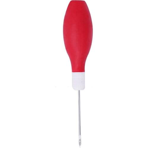 Sewing Awl Hole Hook Leather Tool Cone Needle Shoes Repair Awl with Large Plastic Handle Cone Needle Shoe Repair Tools