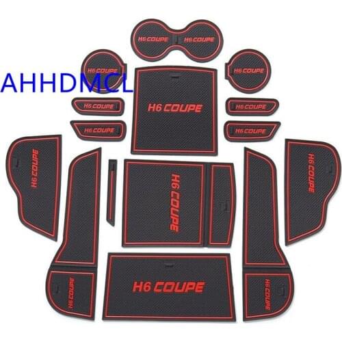 Car Door Groove Mat Gate Slot Cup Armrest Storage Pad Mat For Haval H6 Coupe 2019 2020