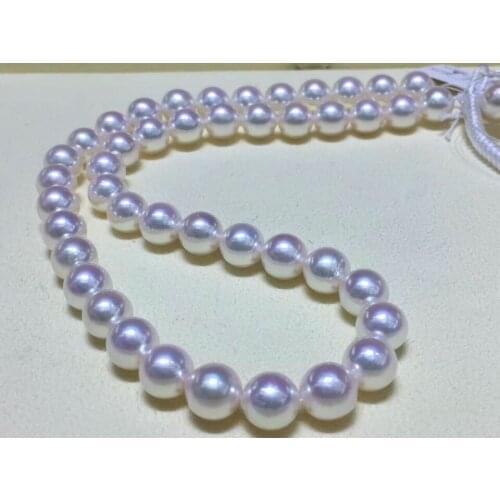 Beautiful 12-15mm south sea round white pearl necklace 18inch