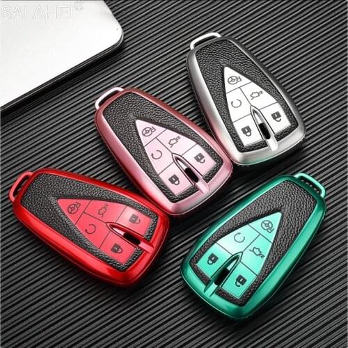 Hot Sale Leather+TPU Car Key Cover Case Holder For Changan CS35Plus CS55Plus CS75Plus 2019 2020 4 Buttons Key Shell Accessories