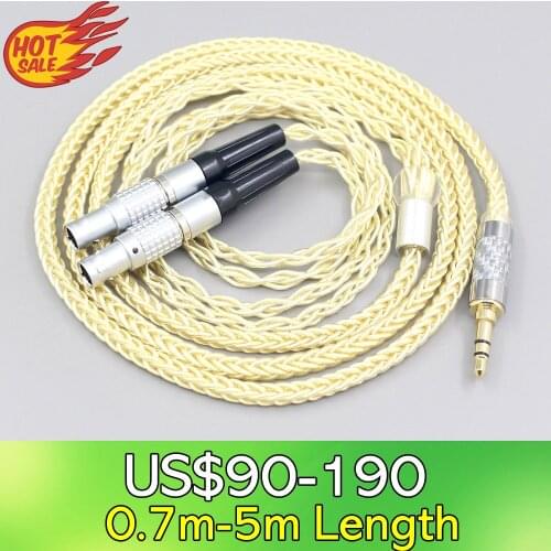 LN007623 8 Core Gold Plated + Palladium Silver OCC Alloy Cable For Focal Utopia Fidelity Circumaural Headphone earphone