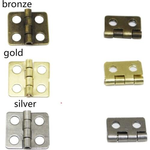 12x13MM Iron Small Decor Hinges Wooden Jewelry Gift Wine Box Hinge Fittings Antique Connector for Furniture Hardware With Srcews