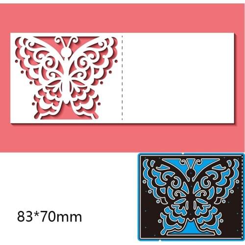 Metal Cutting Dies Scrapbooking BUTTERFLY CARD Cutting Dies Stencil DIY Card Paper Craft Embossing Folder Template 83*70mm