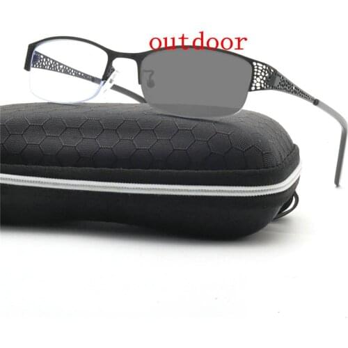 Men Women Outdoor photochromic Reading Glasses Vintage Female Progressive multi-focus hyperopia presbyopia Glasses Frame NX