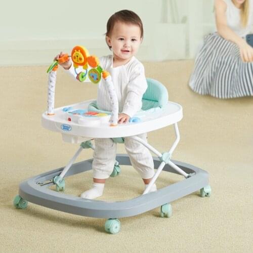 Musical Baby Walker 8-24 Months Leg Roll-proof Multifunctional Toy with Music Box Learning Walk