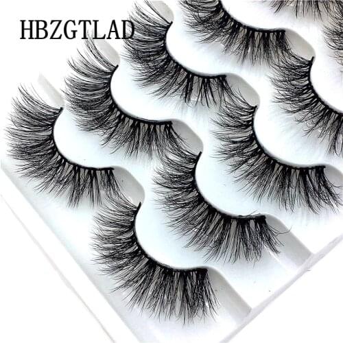 NEW 2/5 Pairs Fluffy Lashes 10-23mm 3D Mink soft Lashes Long Thick Natural False Eyelashes Lashes Vendors Makeup Mink Eyelashes