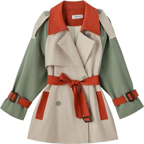 New Spring Autumn Outerwear Women Short Tooling Trench coats Female Loose Casual Windbreaker Fashion Womens clothing Overcoats