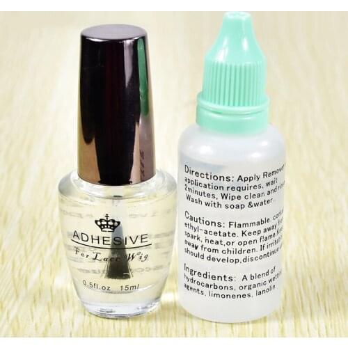 Wholesale price 1 bottle 0.5 OZ Adhesive Glue for Lace Wig & 1 Bottle 1oz high quality Remover for Adhesive Glue and Hair Tape
