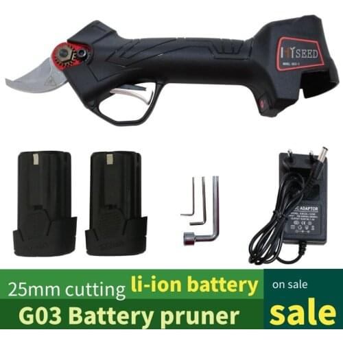 Rechargeable Electric Cordless pruning scissors operating voltage dc21v