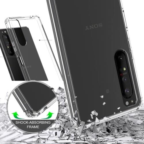 Airbag Drop resistance Crystal Clear Case For Sony Xperia 1 ii TPU frame Acrylic Transparent Cover