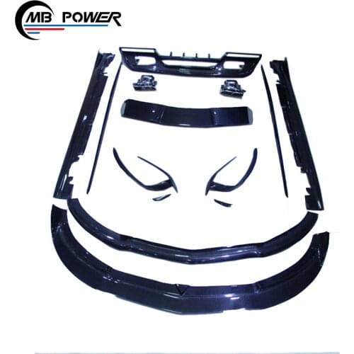 Full carbon finber parts for A class w176 A45 with front lip front bumper canard side skrits diffuser rear spoiler muffler tip