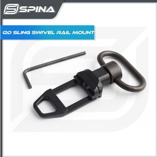 QD Sling Swivel Rail Mount Sling Loop Swivel Attachment Mount Adapter Low Profile Quick Detach Adapter Full Steel fit 20mm Rail
