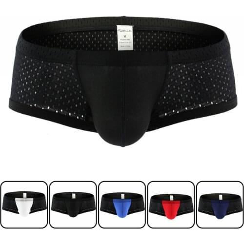 New 2019 Breathable Mesh Men Boxers Four Corner Underwear Men Cotton Mens Underwear mens underwear boxers